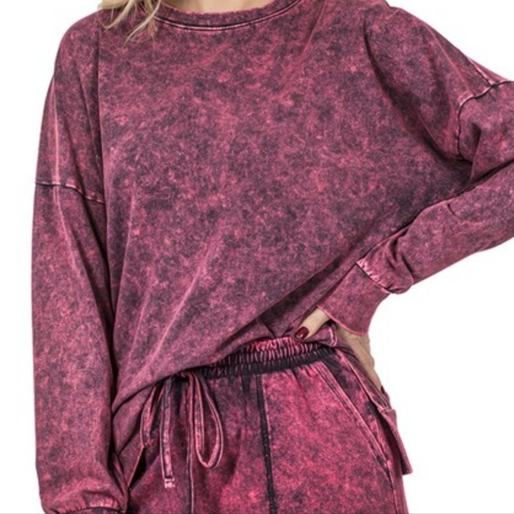 Dark Plum Long Sleeve Top nwot